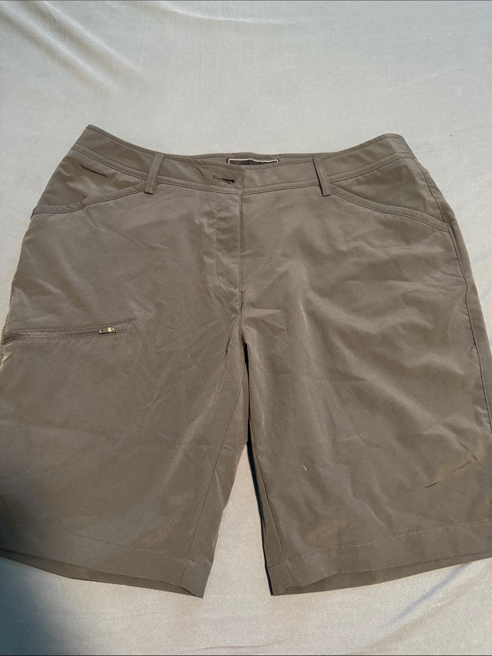 Women’s Olive Green Stretch Utility Shorts